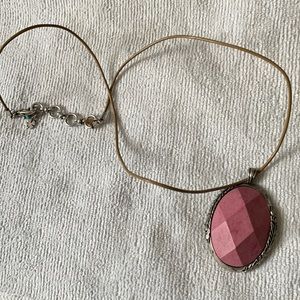 Lucky brand pink pendant necklace